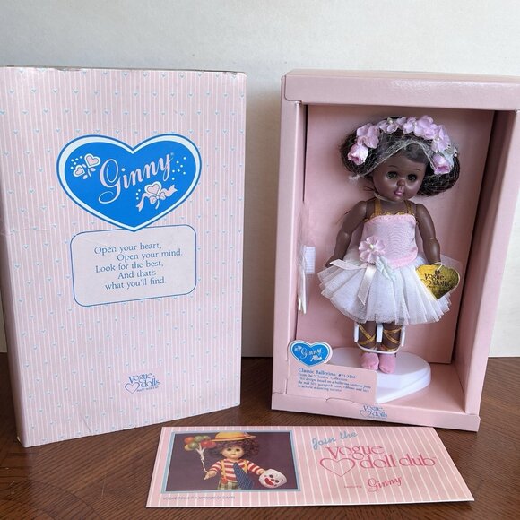 Vintage Vogue Ginny Doll Classic Ballerina 71-3260 African American Box 8" - Picture 3 of 12